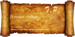 Tordai Péter névjegykártya