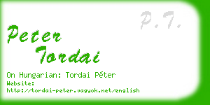 peter tordai business card