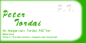 peter tordai business card